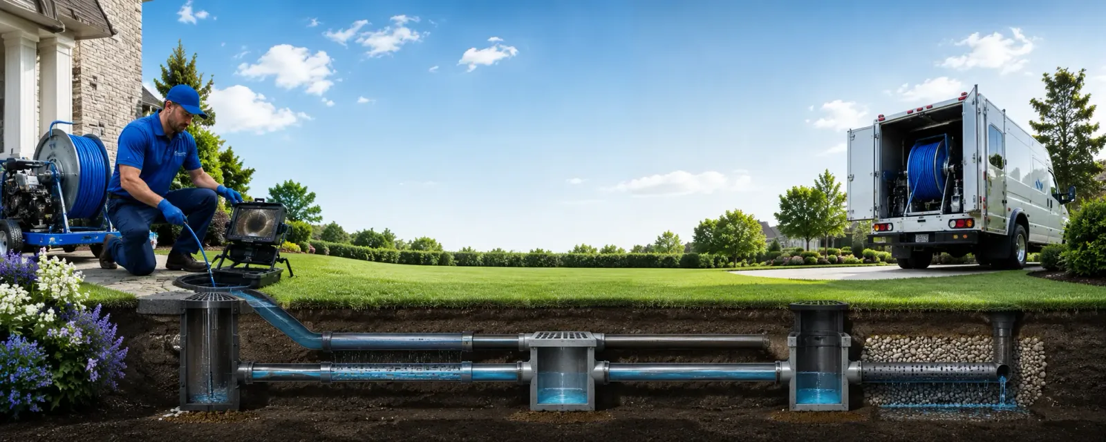 Outdoor drain cleaning information for New Buffalo, PA
